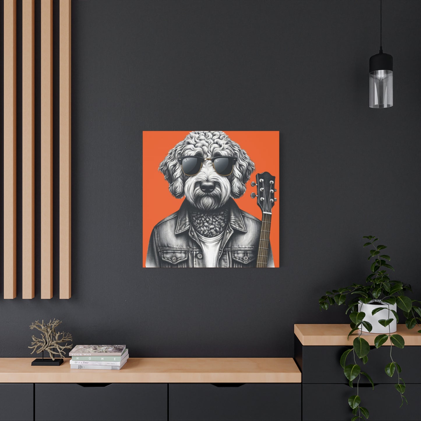 Rock Doodle Art Print in Orange