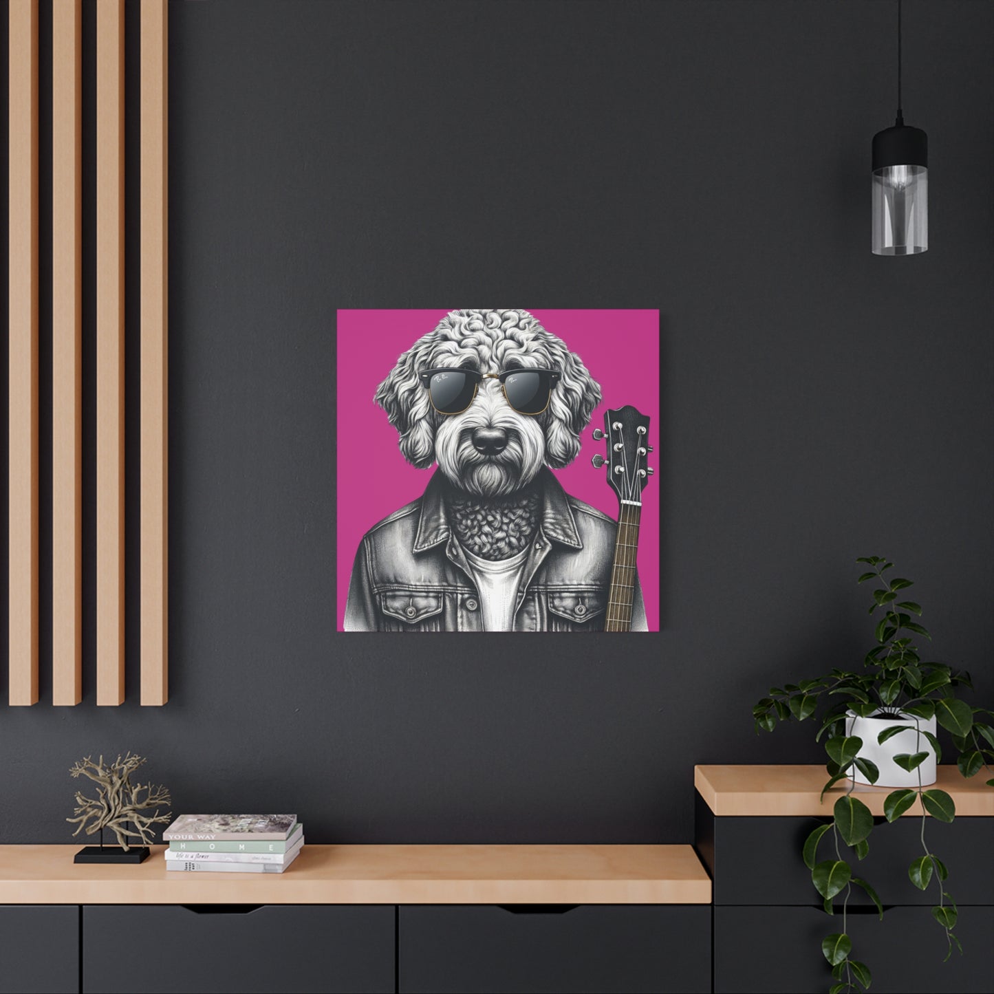 Rock Doodle Art Print in Pink