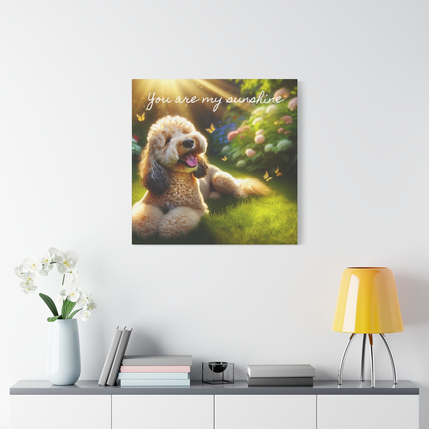 Canvas Print Groodle Dog 'You Are My Sunshine'