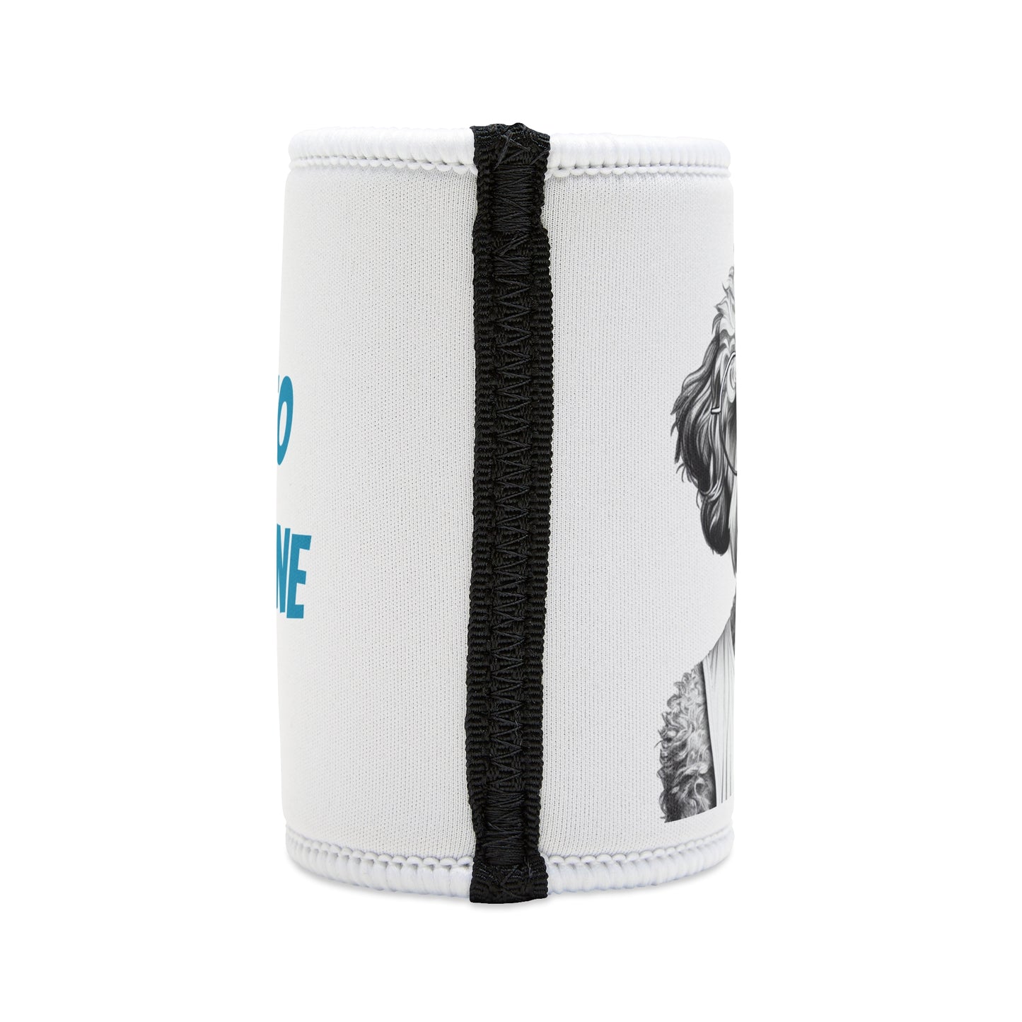 Stubby Holder 'Tony Snarlprano' in White - Buffoodle Designs