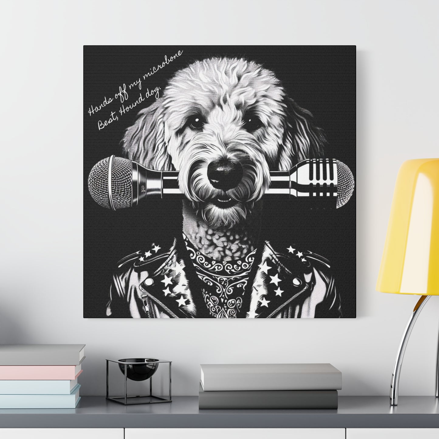 Rock Star Dog Print Black