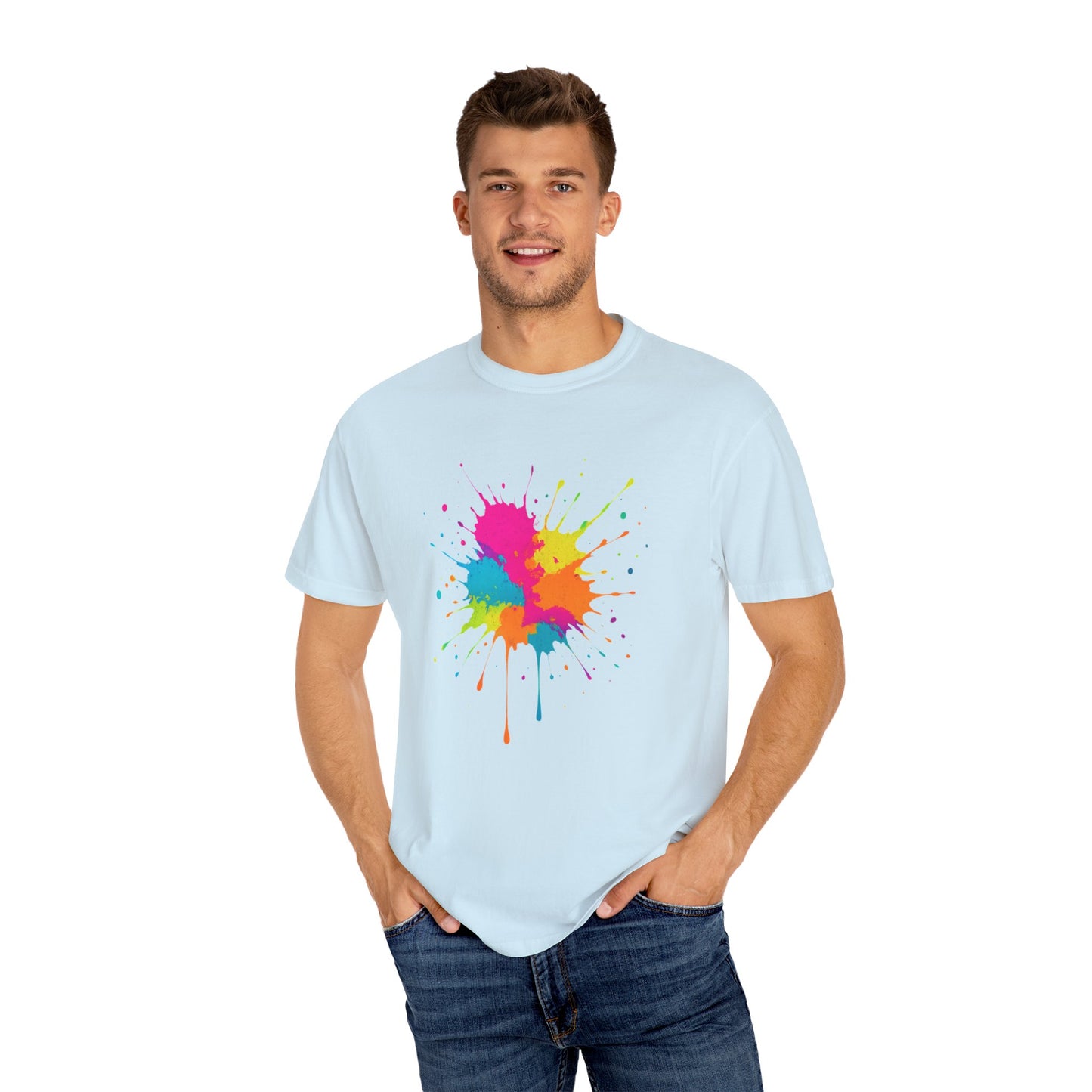 Fluro Paint Splatter T-Shirt