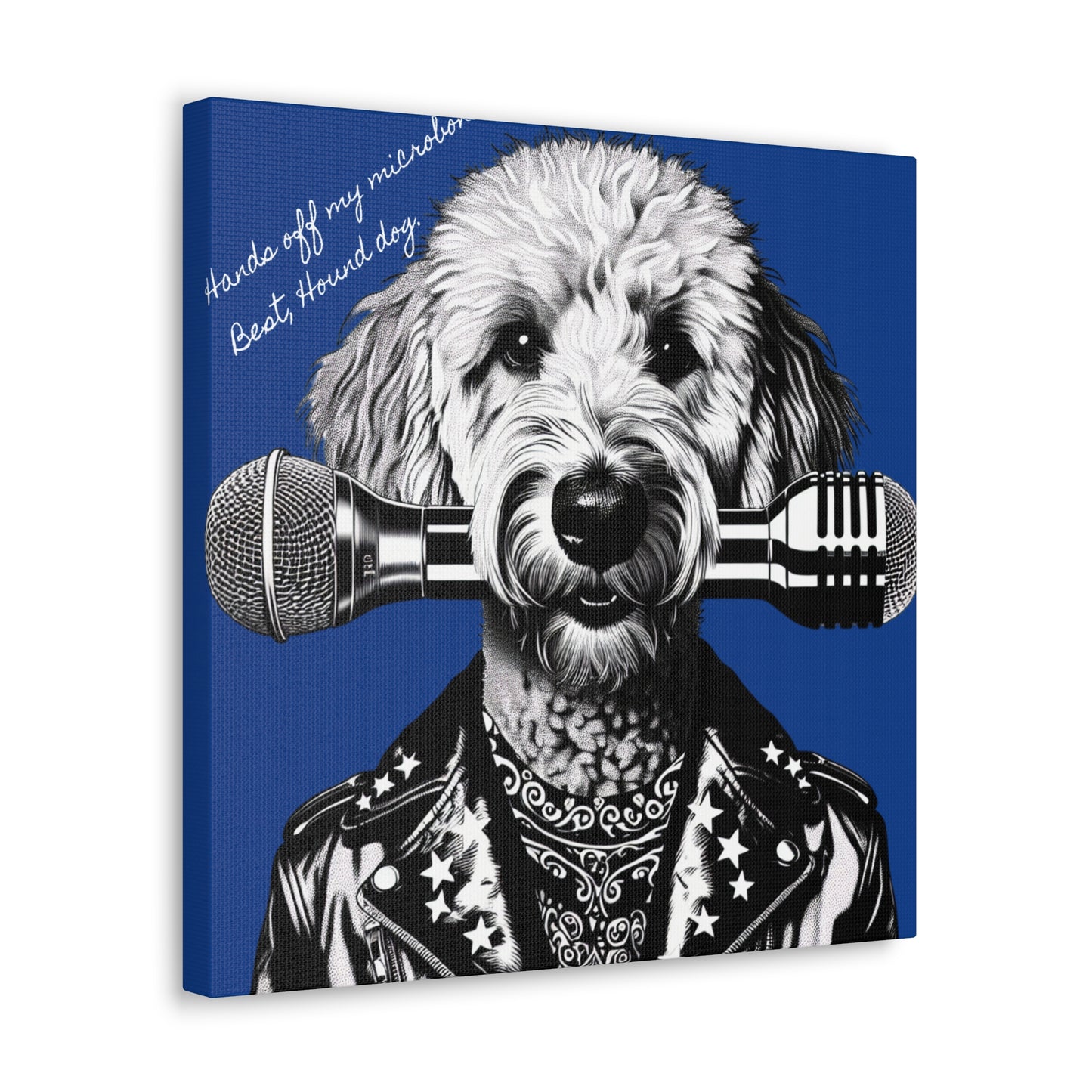 Rock Star Doodle Print Blue