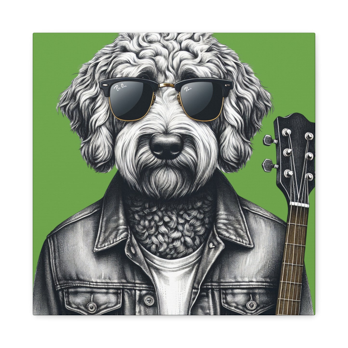 Rock Doodle Art Print in Green