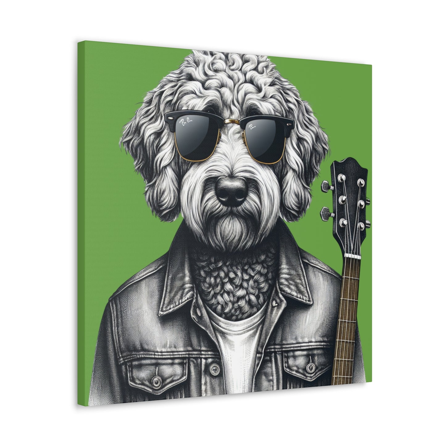 Rock Doodle Art Print in Green