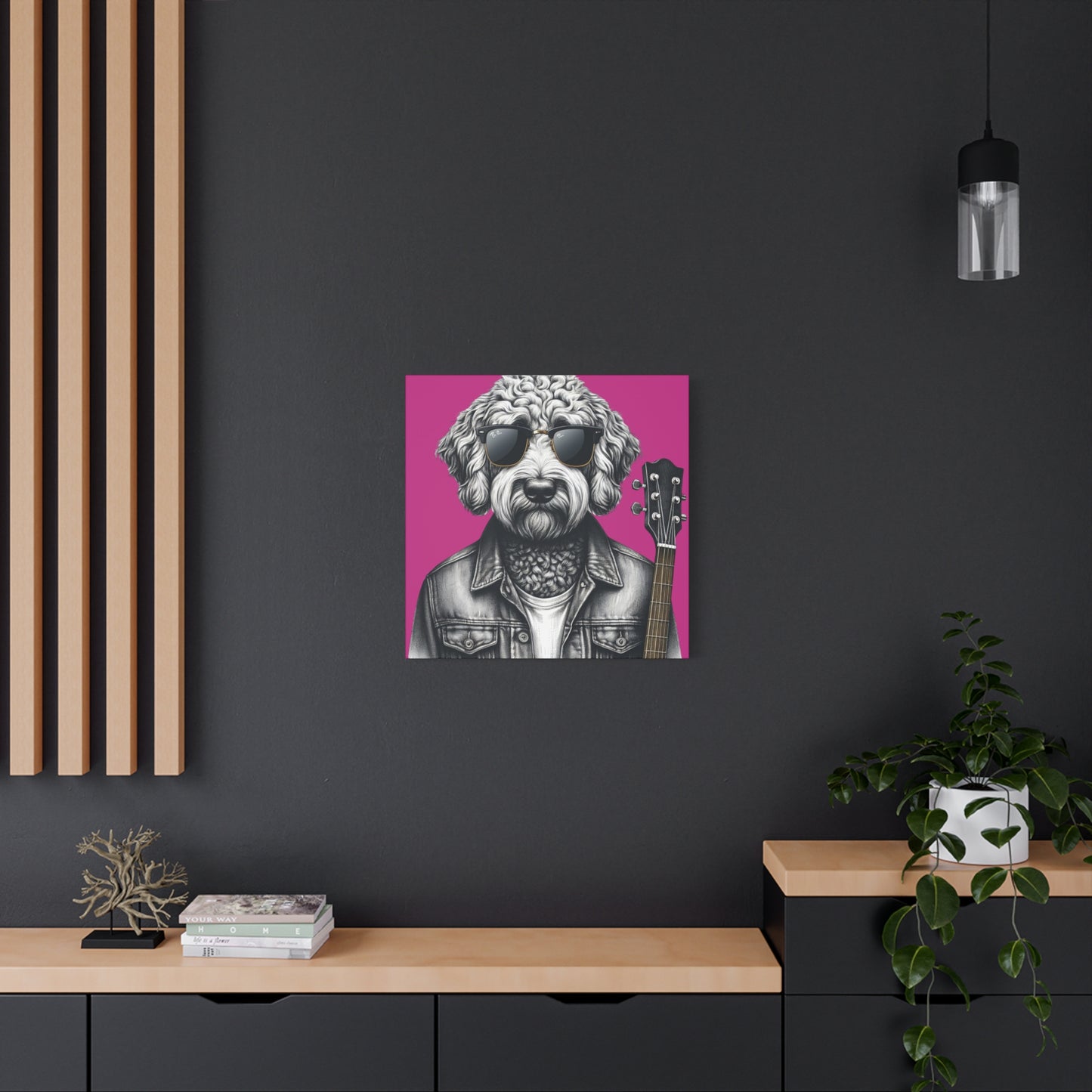 Rock Doodle Art Print in Pink