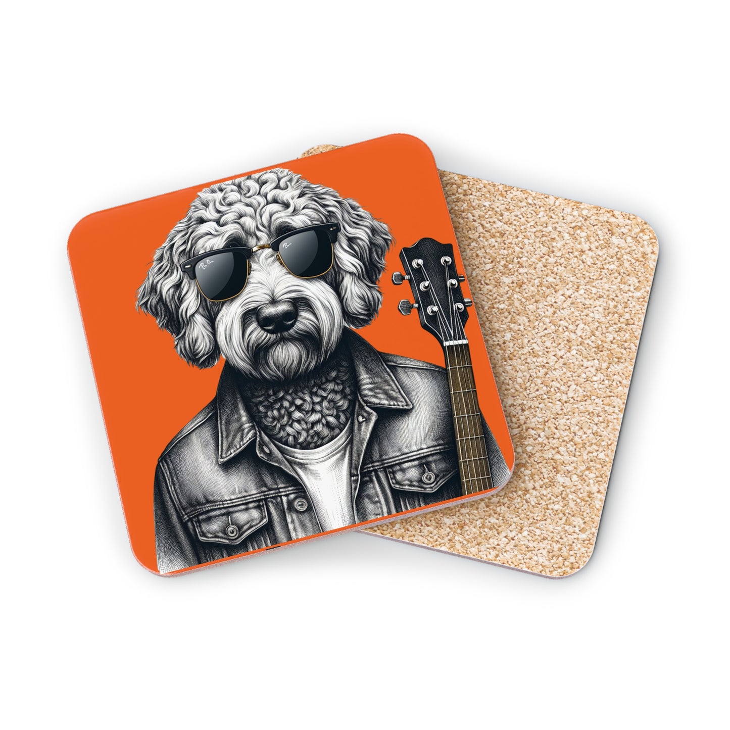 Rockin' Doodle Coasters: Sold as singles or Set of 4 : Round or Square