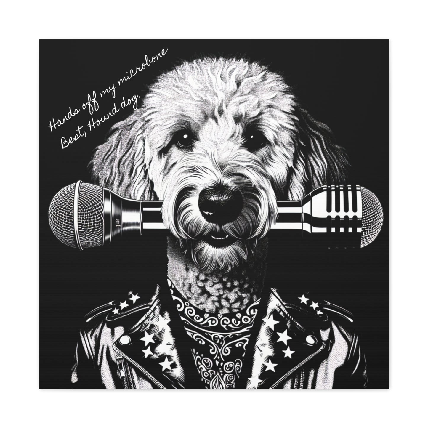 Rock Star Dog Print Black