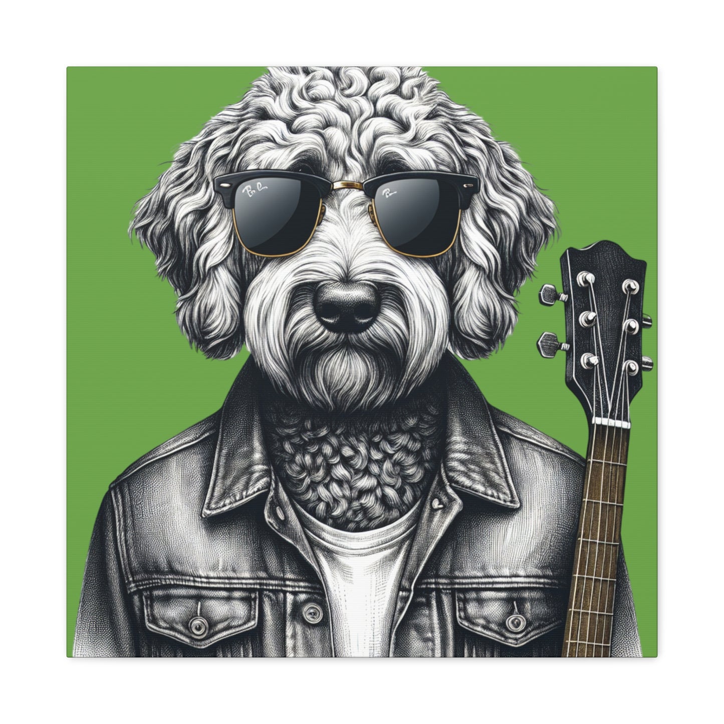 Rock Doodle Art Print in Green
