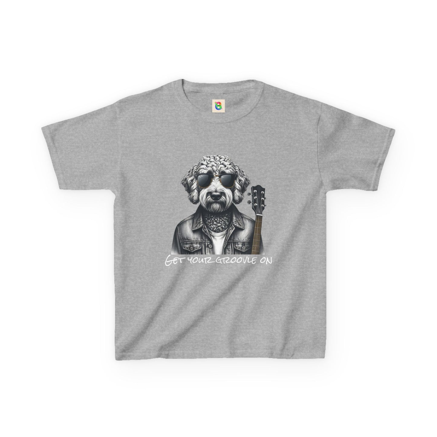 Kids T-Shirt with Groovy Groodle Design - Buffoodle Designs