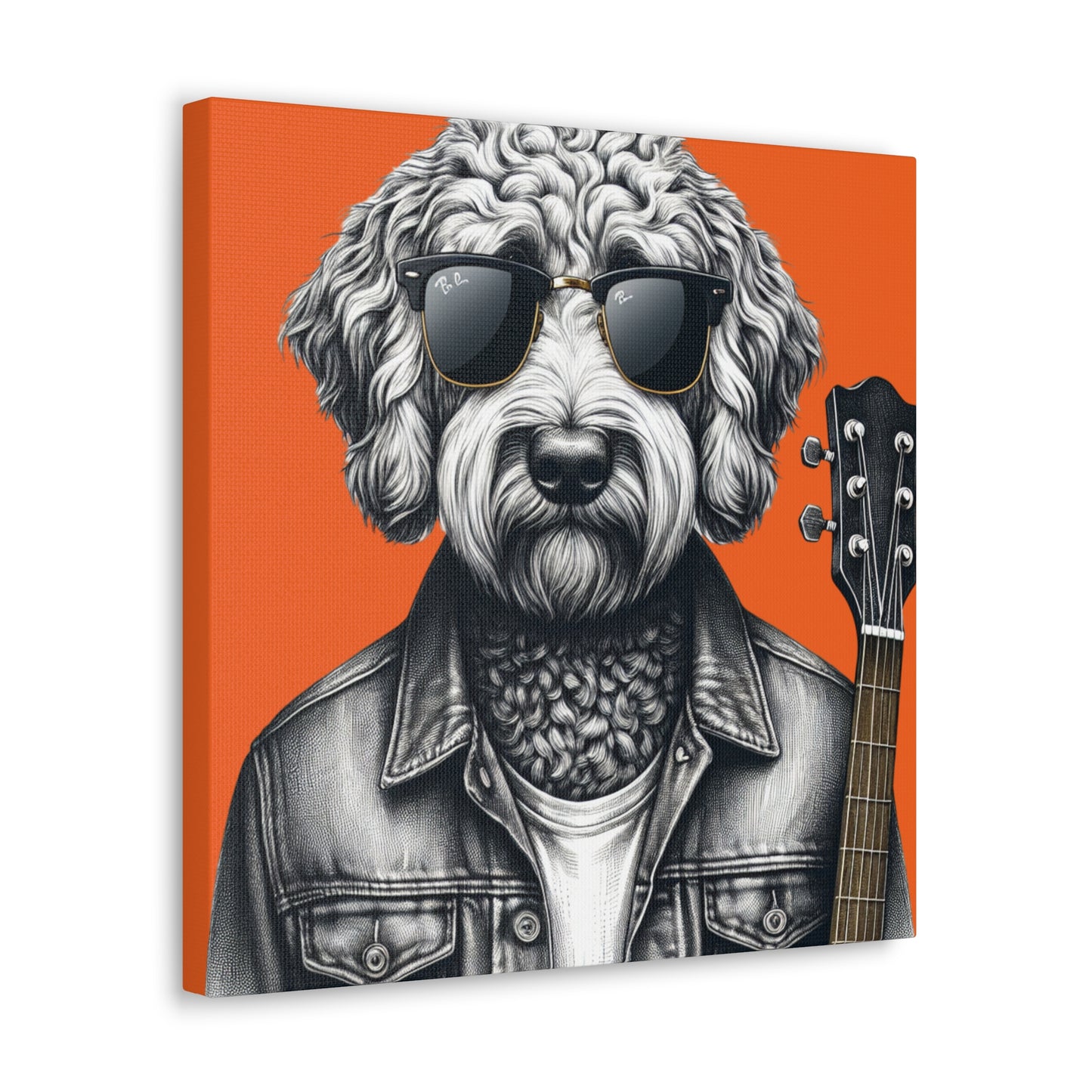 Rock Doodle Art Print in Orange