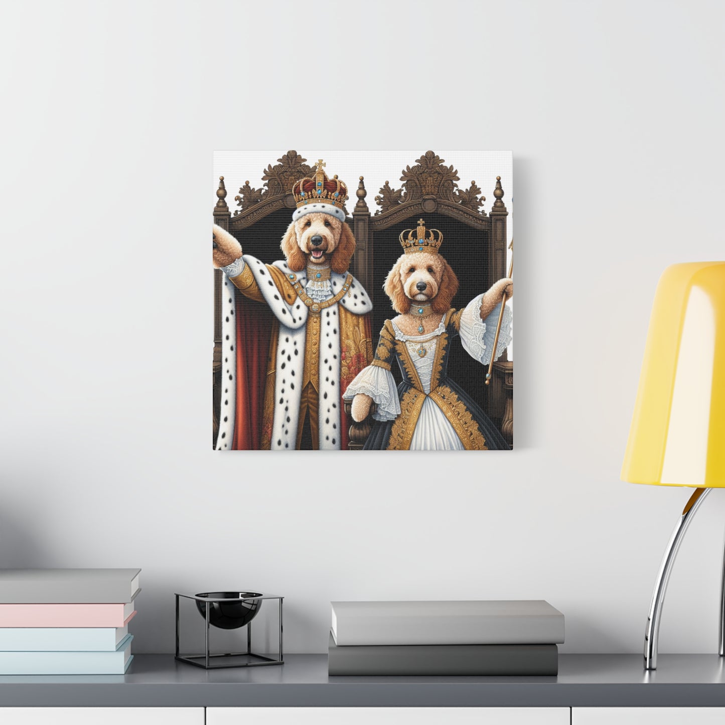 King and Queen Golden Doodles Print