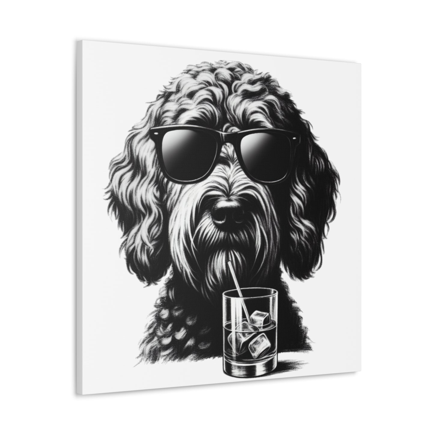 Bad Dog Art Print on White