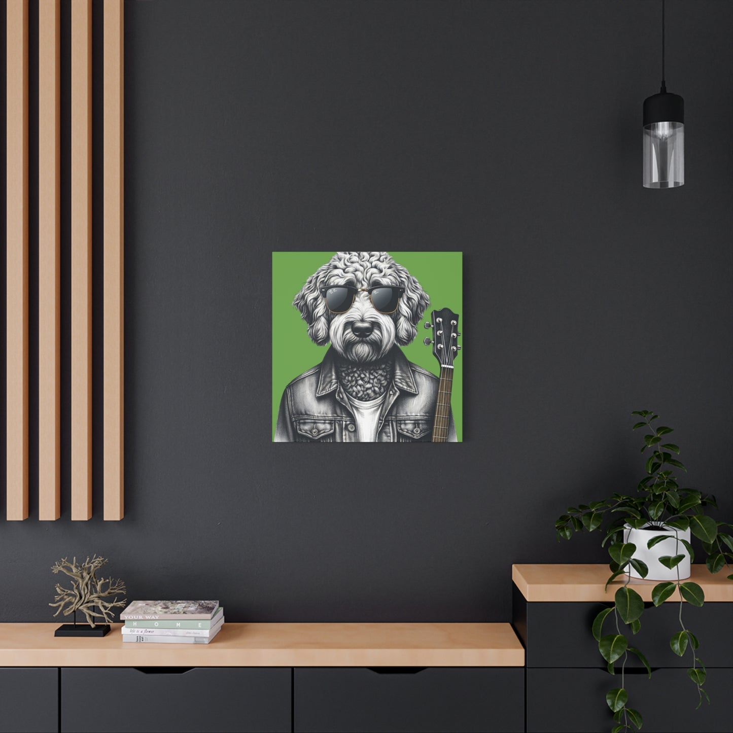 Rock Doodle Art Print in Green
