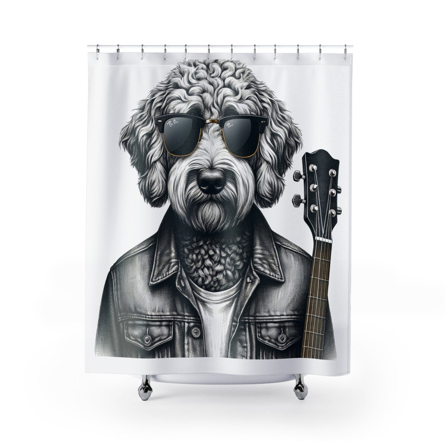 Shower Curtain - Rockin' Doodle - Buffoodle Designs
