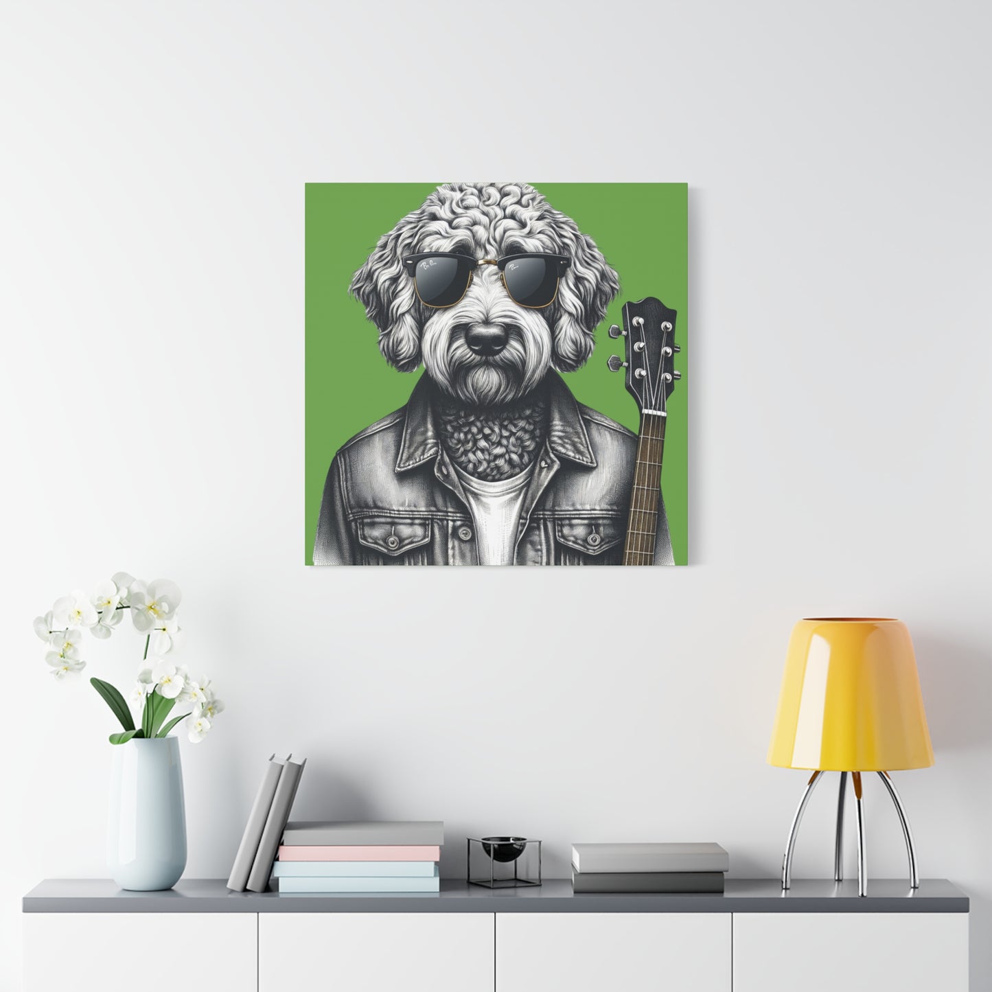 Rock Doodle Art Print in Green