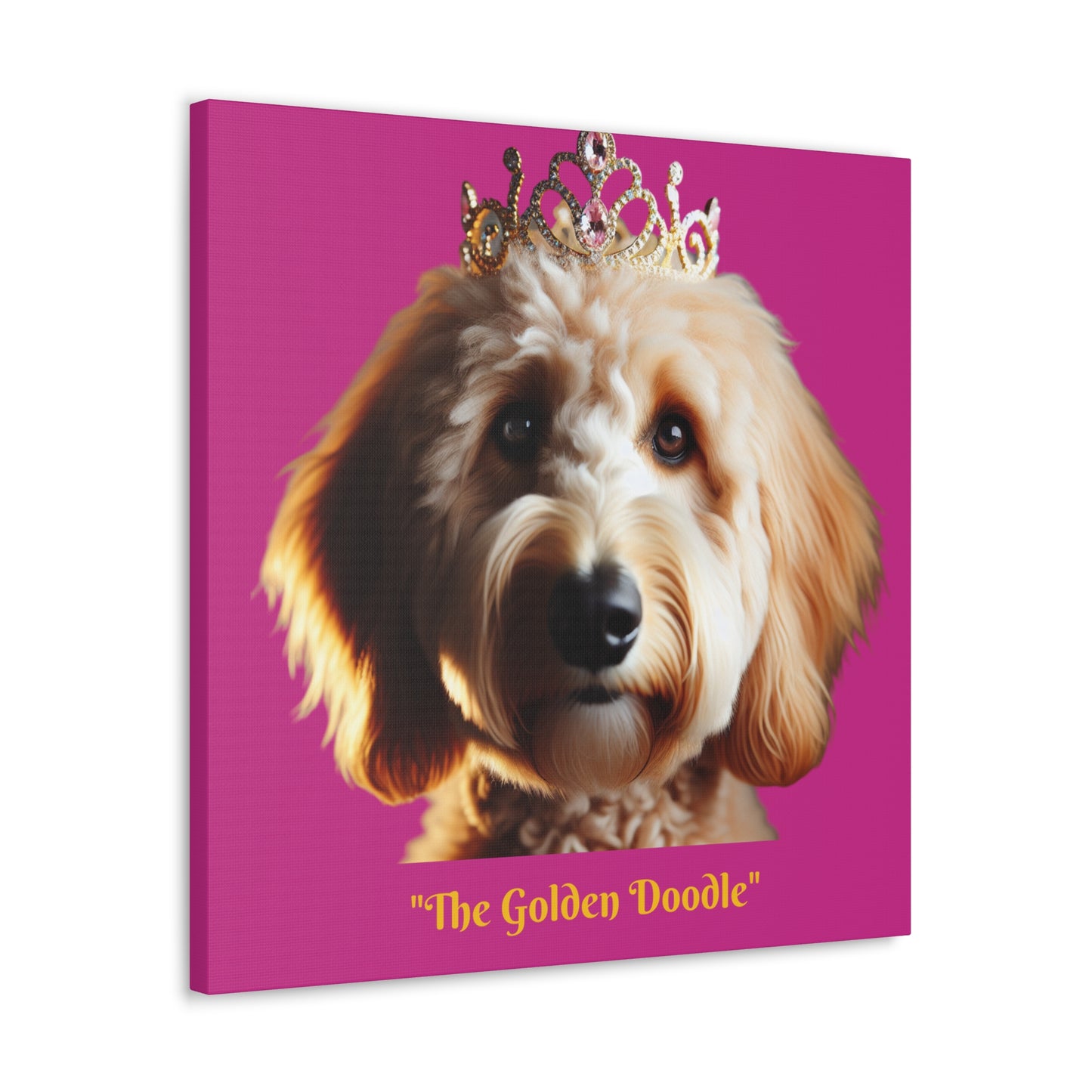 The Golden Doodle Print Pink