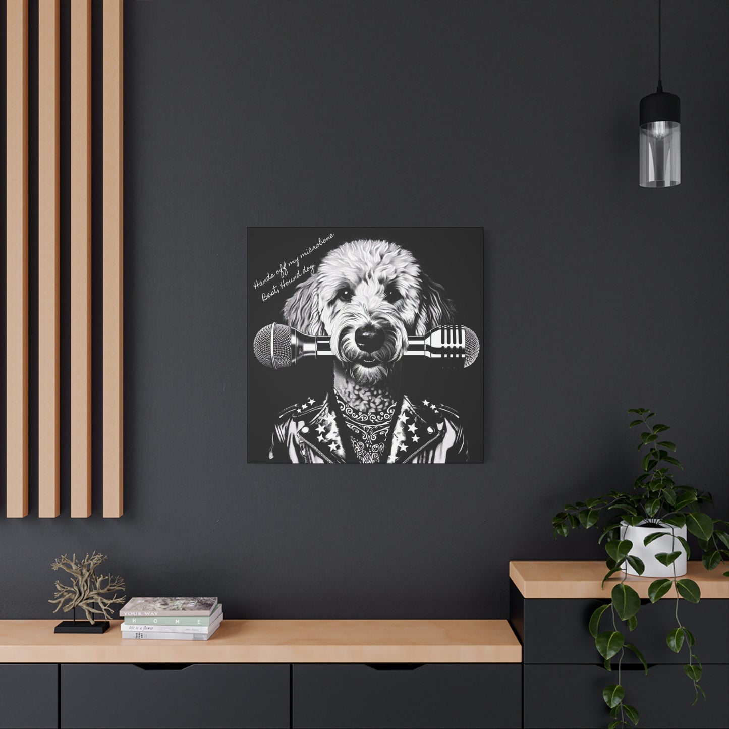 Rock Star Dog Print Black