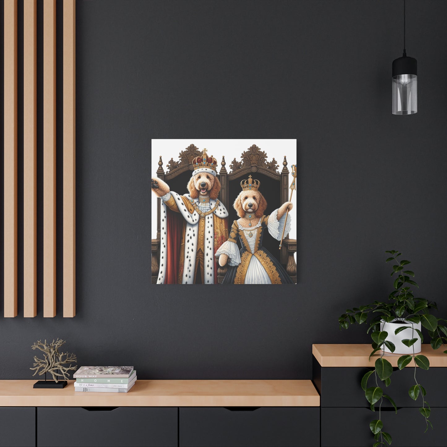 King and Queen Golden Doodles Print