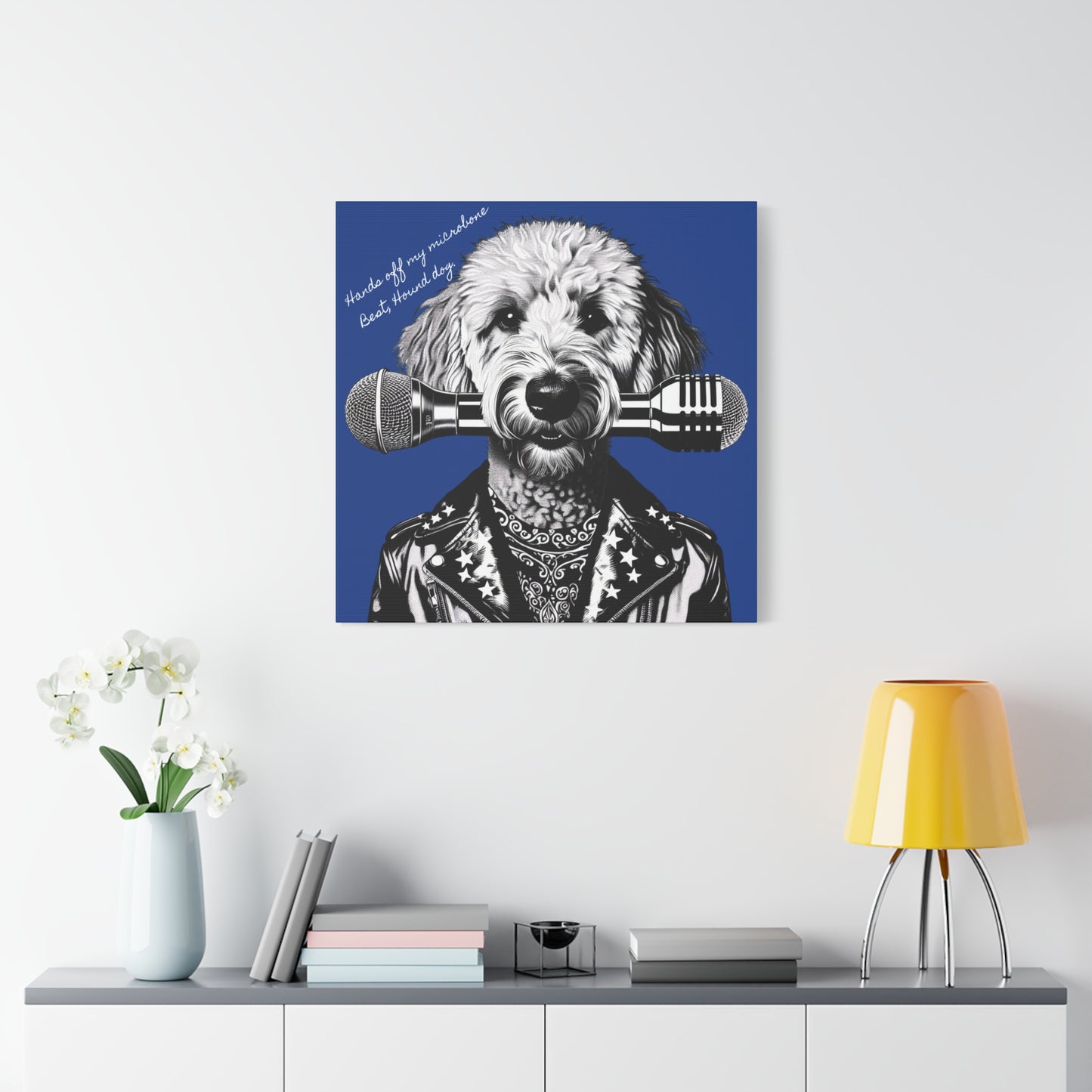 Rock Star Doodle Print Blue