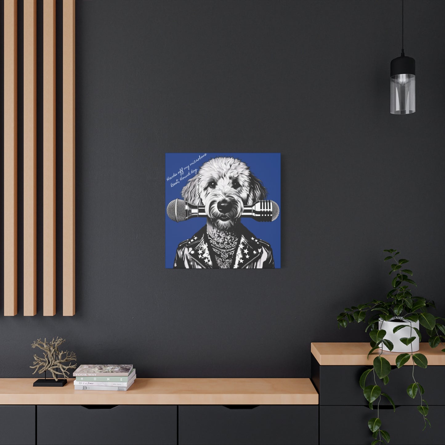 Rock Star Doodle Print Blue