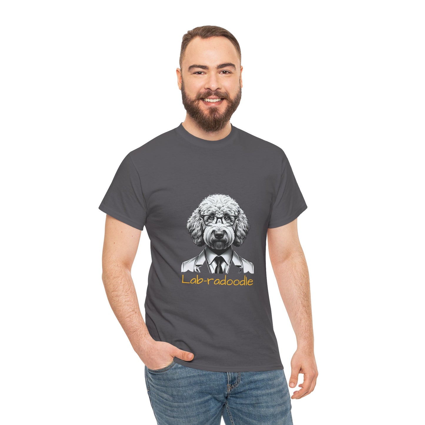 Unisex Heavy Cotton 'Labradoodle' Tee - Buffoodle Designs
