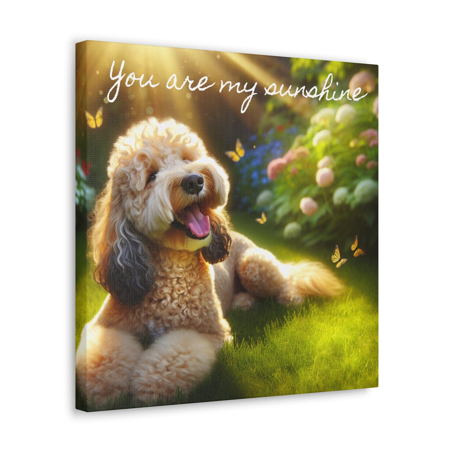 Canvas Print Groodle Dog 'You Are My Sunshine'