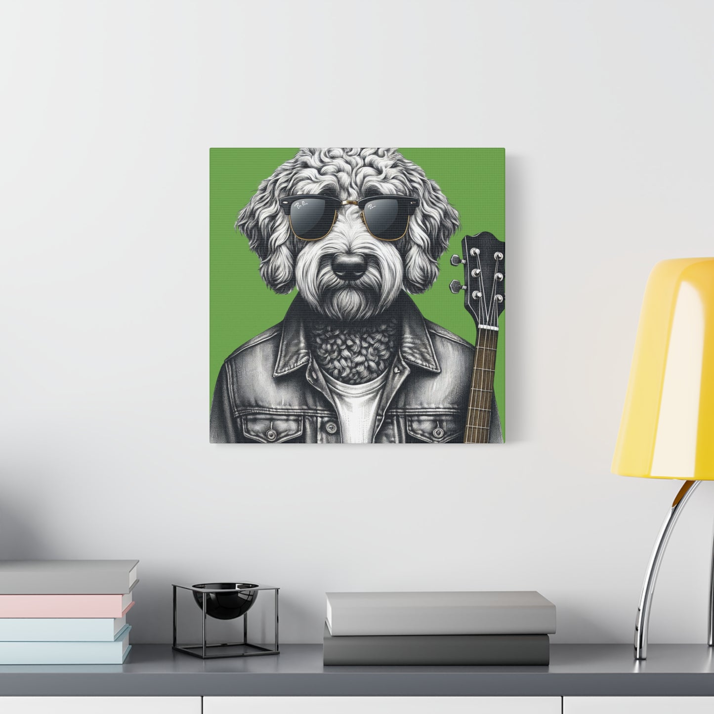 Rock Doodle Art Print in Green