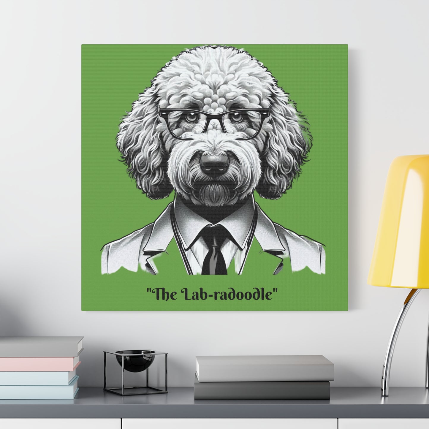 Lab-radoodle Print Green