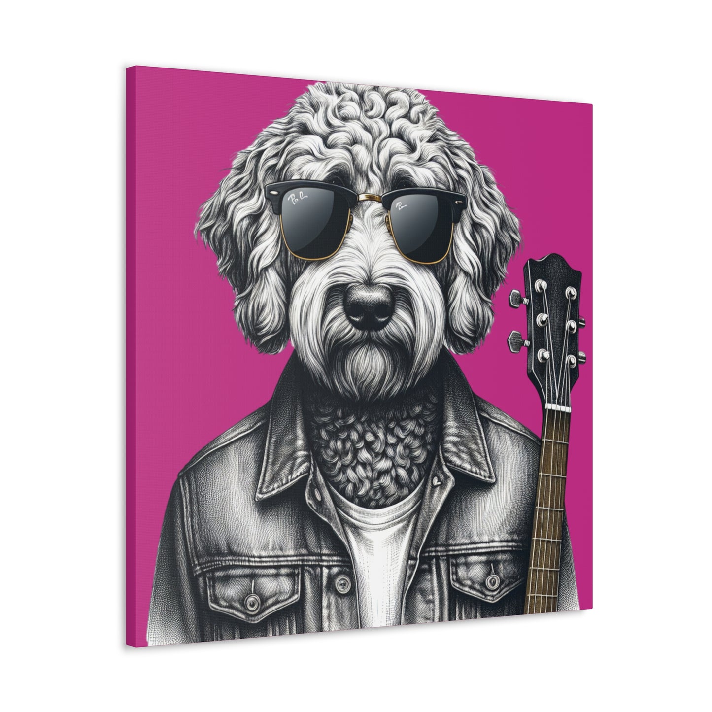Rock Doodle Art Print in Pink