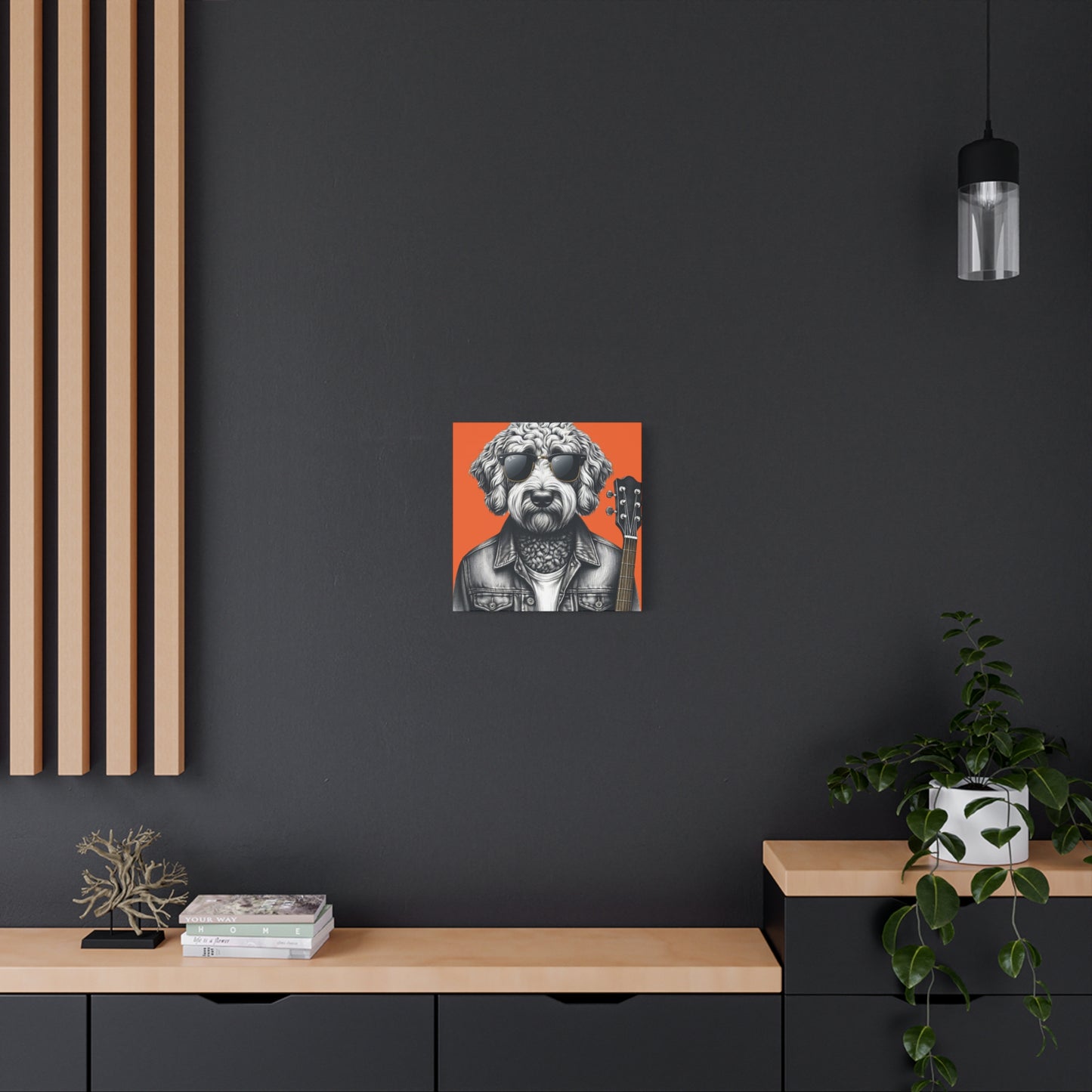 Rock Doodle Art Print in Orange