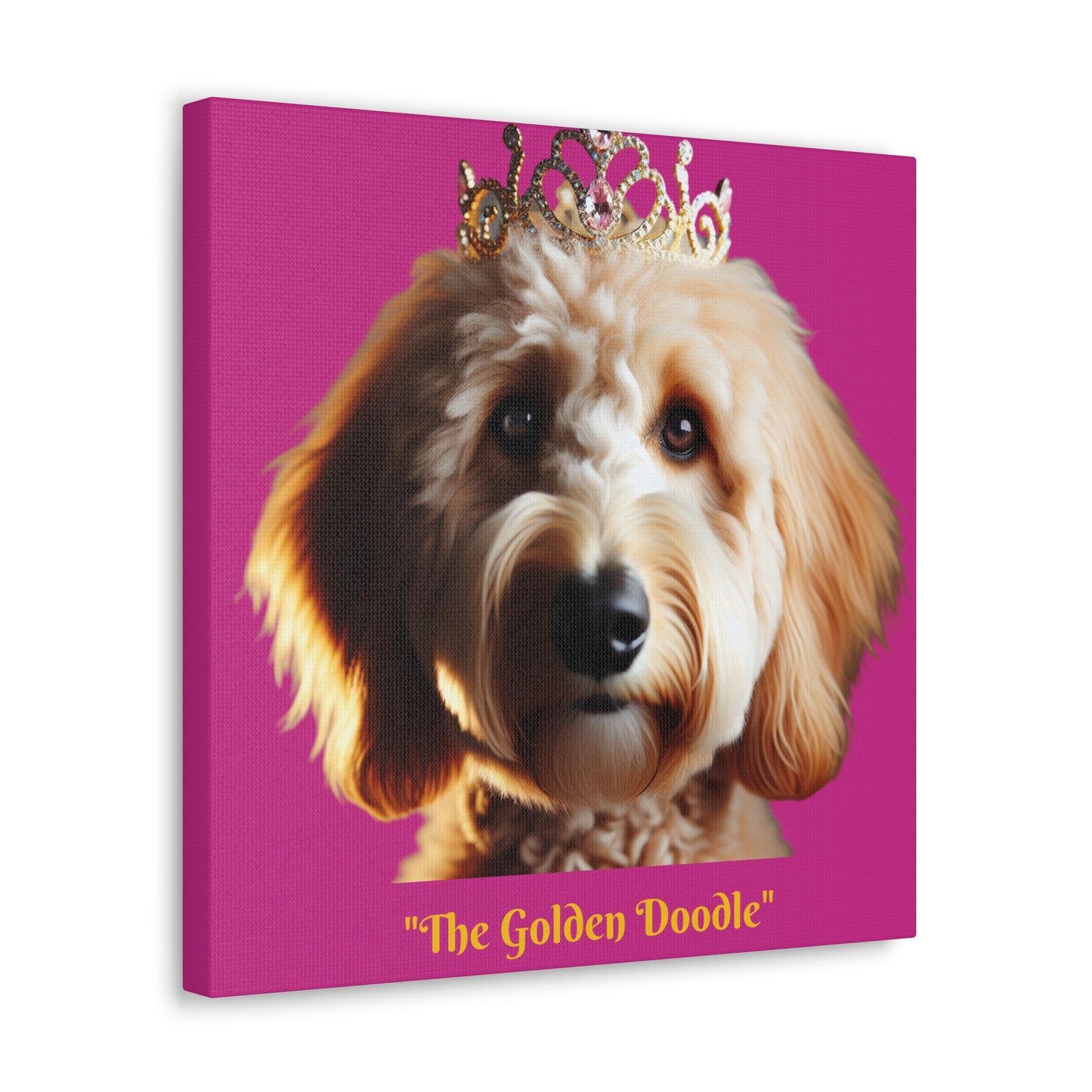 The Golden Doodle Print Pink