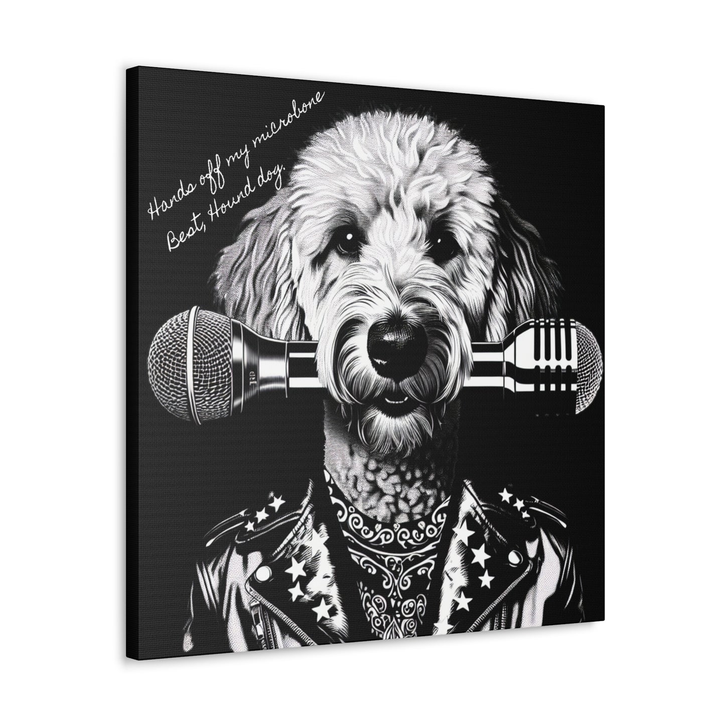 Rock Star Dog Print Black