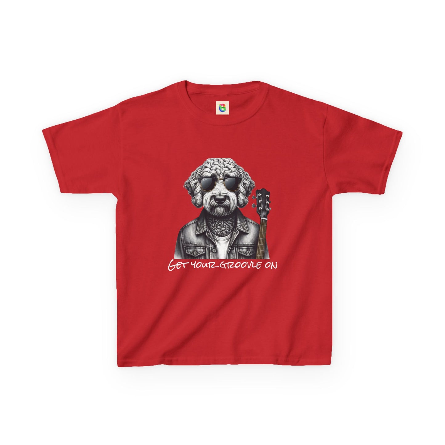 Kids T-Shirt with Groovy Groodle Design - Buffoodle Designs