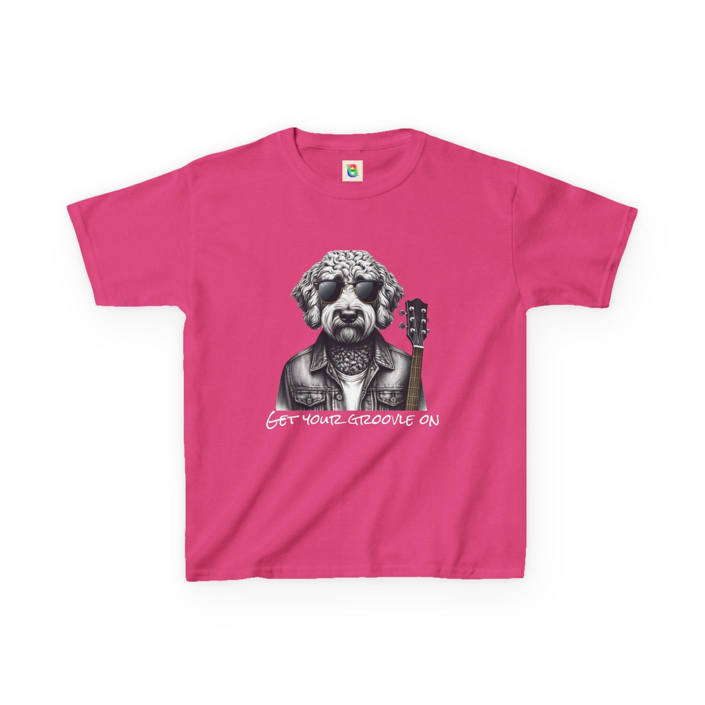 Kids T-Shirt with Groovy Groodle Design - Buffoodle Designs