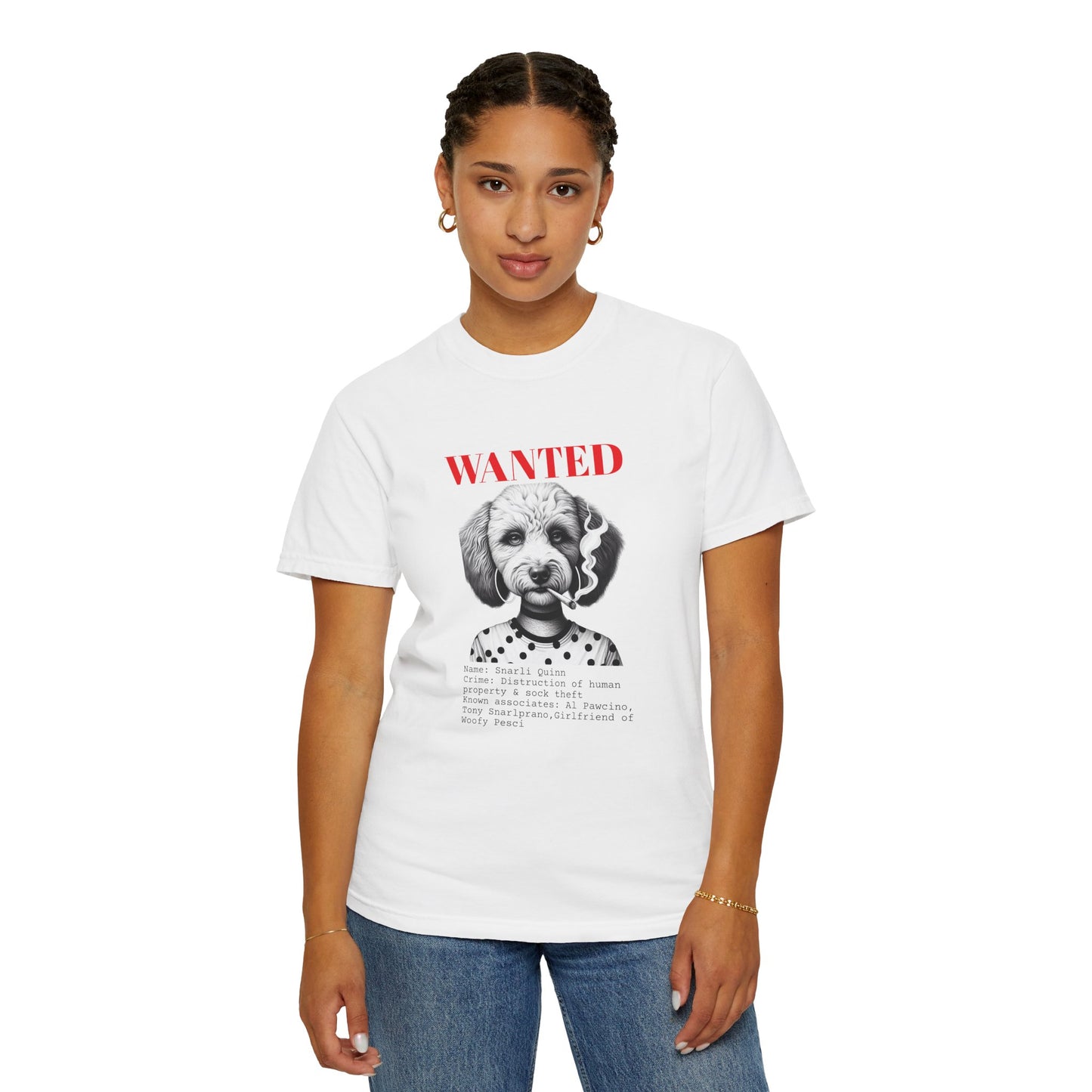 Bad Dog 'Snarli Quinn' Wanted Unisex T-shirt
