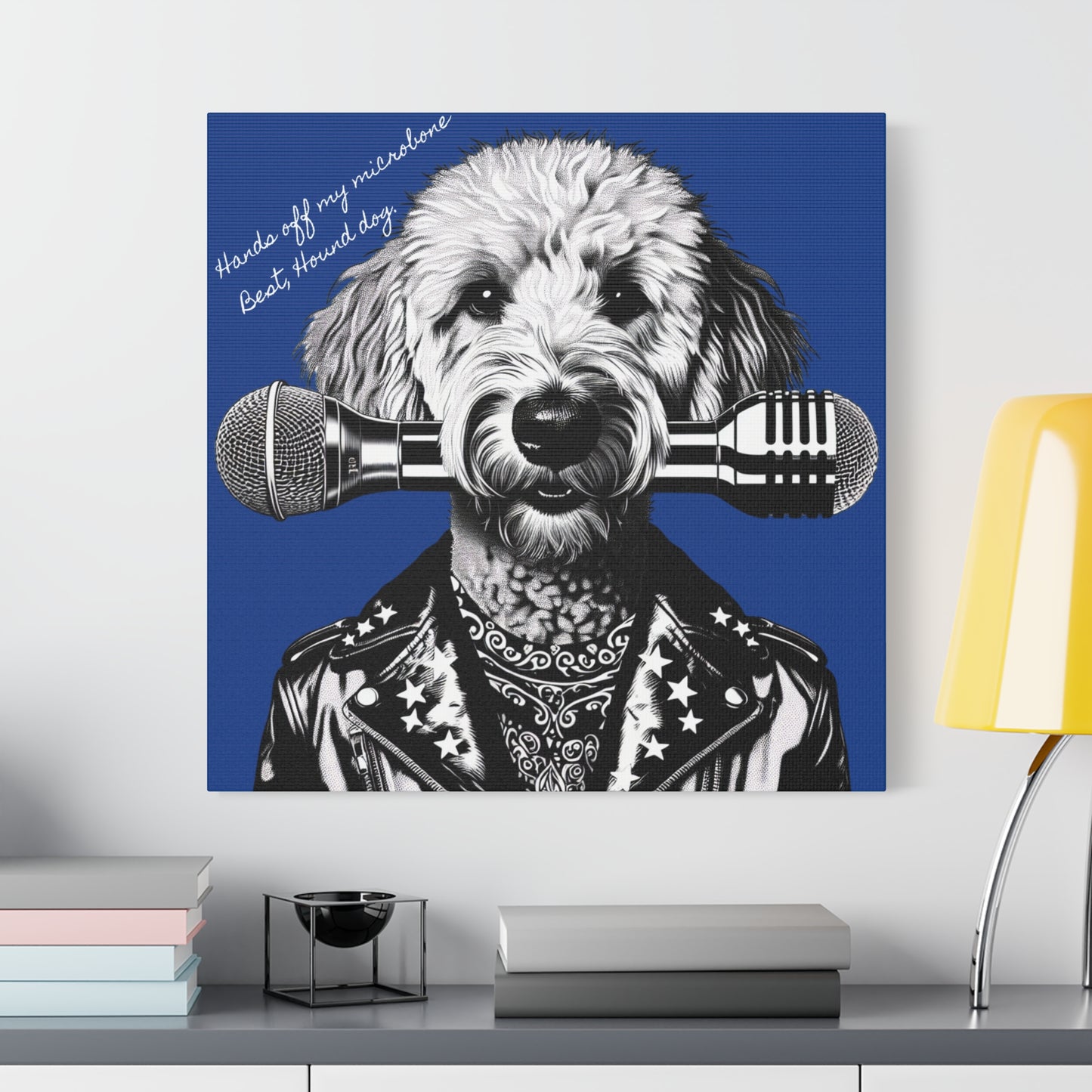Rock Star Doodle Print Blue