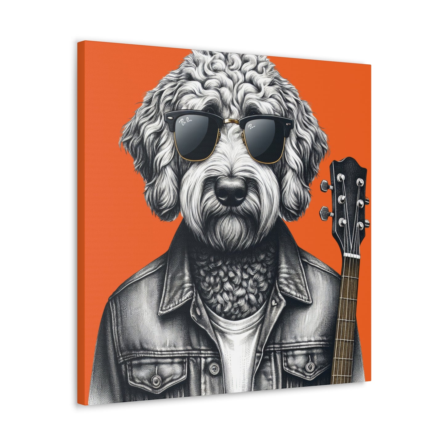 Rock Doodle Art Print in Orange