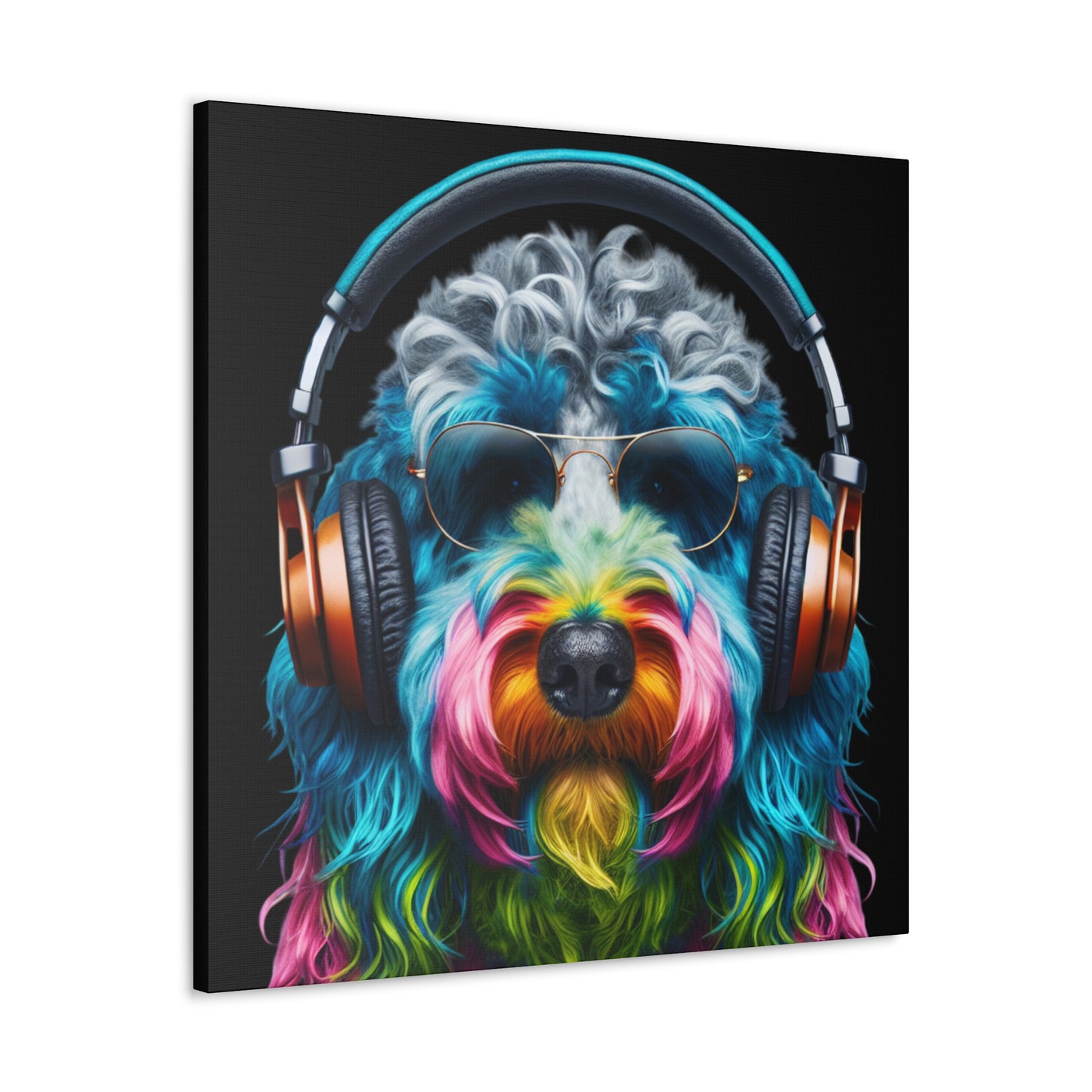 DJ Doodle Print on Black