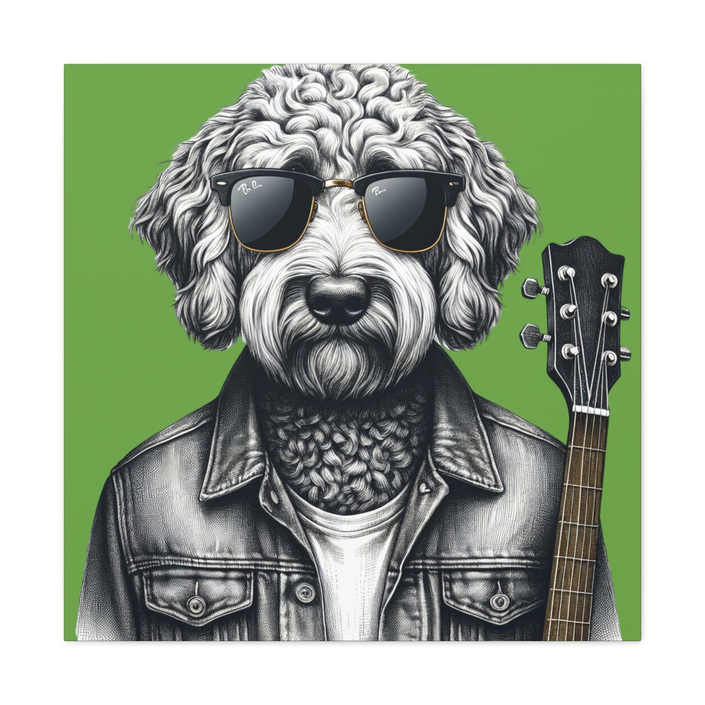 Rock Doodle Art Print in Green