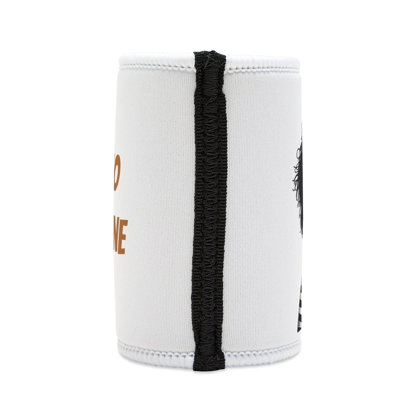 Stubby Holder Bad dog 'Woofy Pesci' in White - Buffoodle Designs