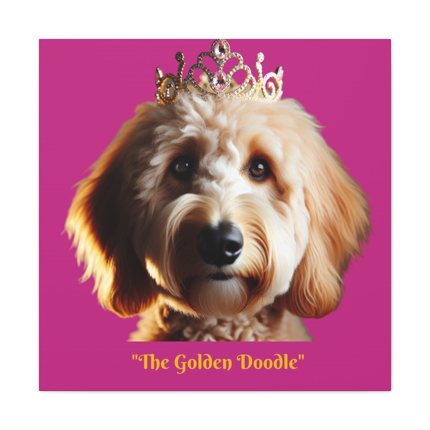 The Golden Doodle Print Pink