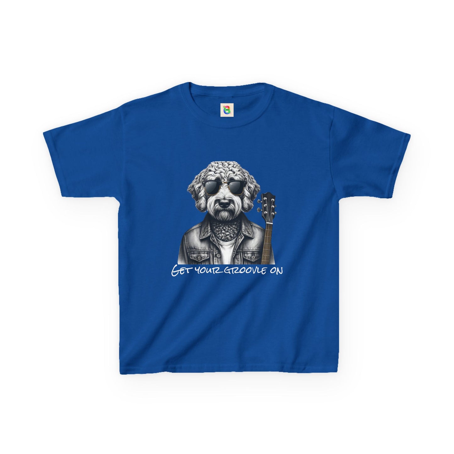Kids T-Shirt with Groovy Groodle Design - Buffoodle Designs