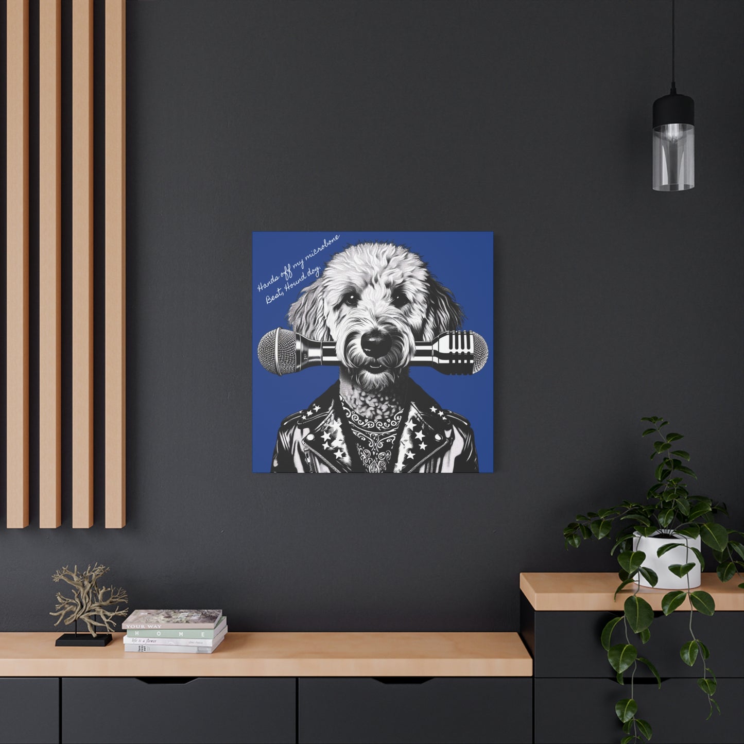 Rock Star Doodle Print Blue
