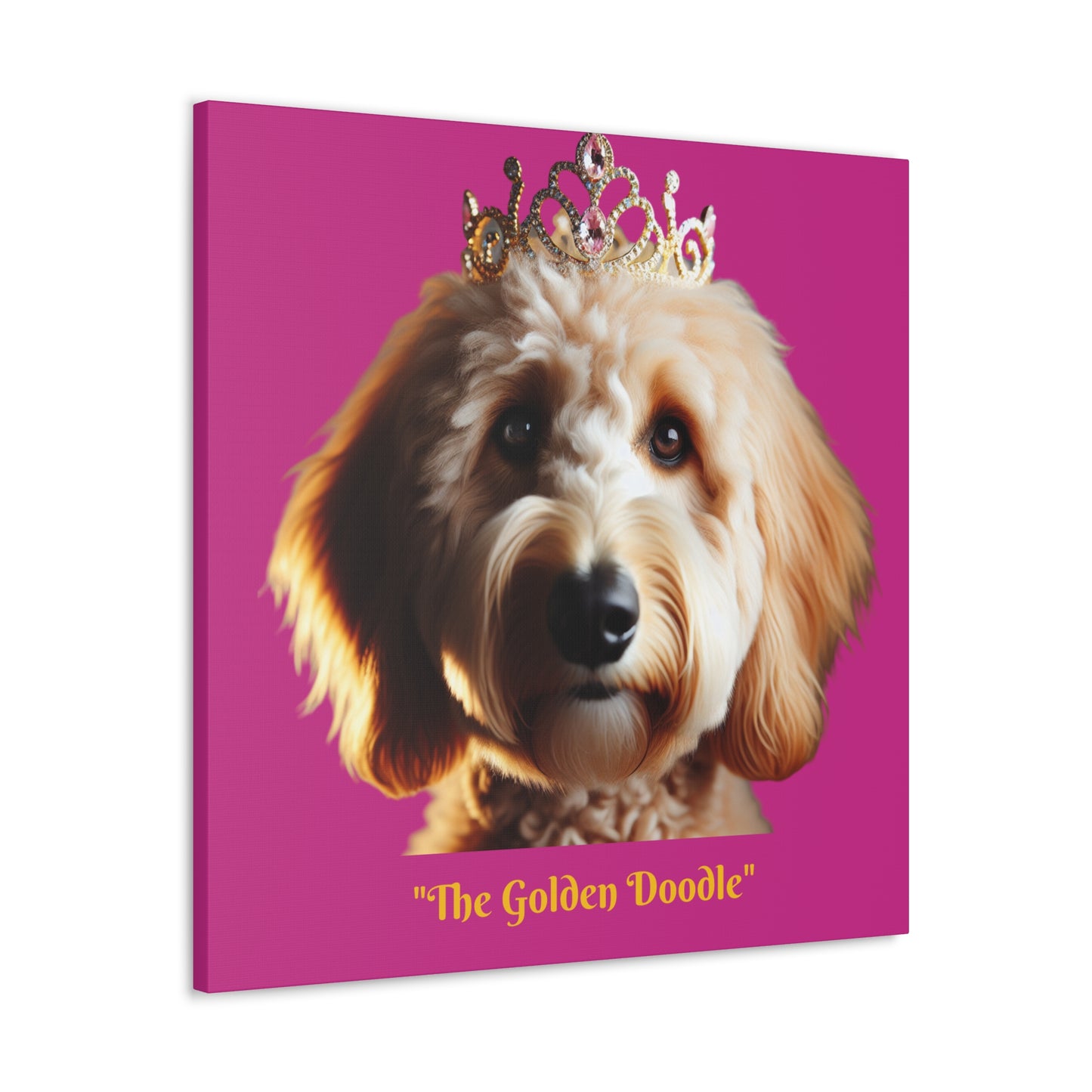 The Golden Doodle Print Pink