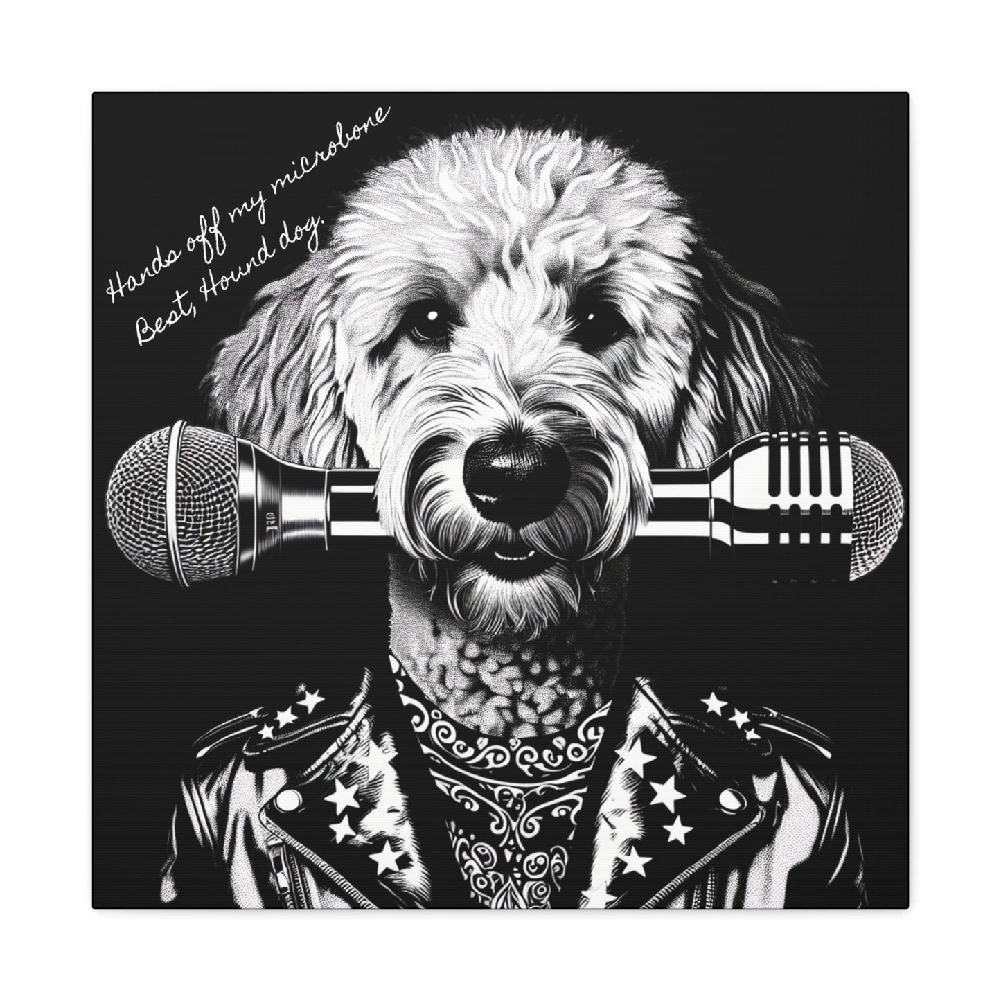 Rock Star Dog Print Black