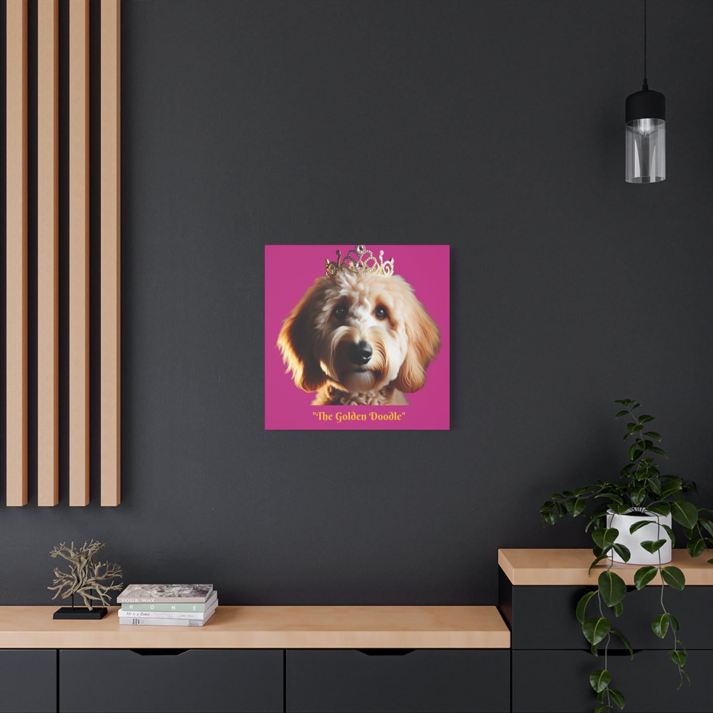 The Golden Doodle Print Pink