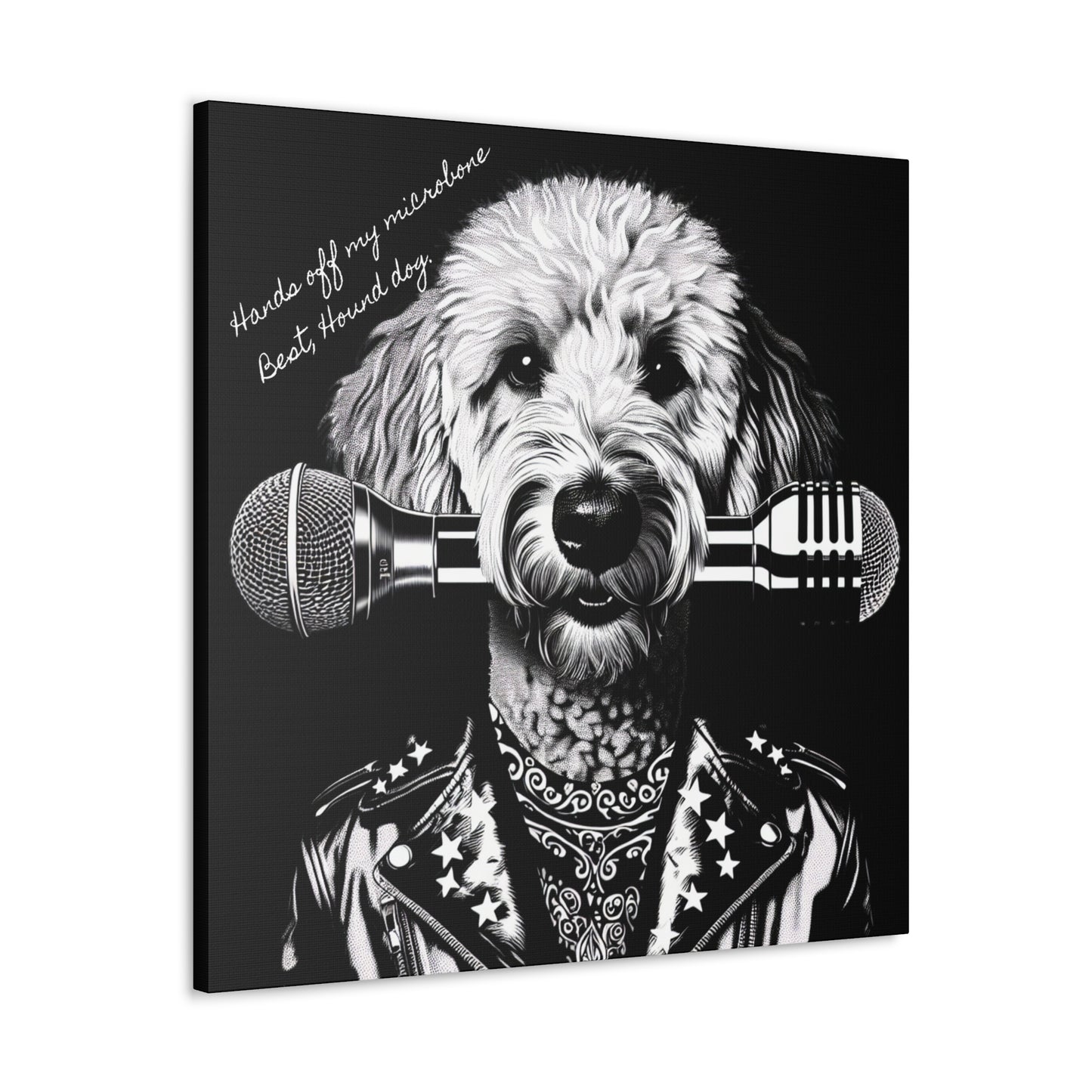 Rock Star Dog Print Black