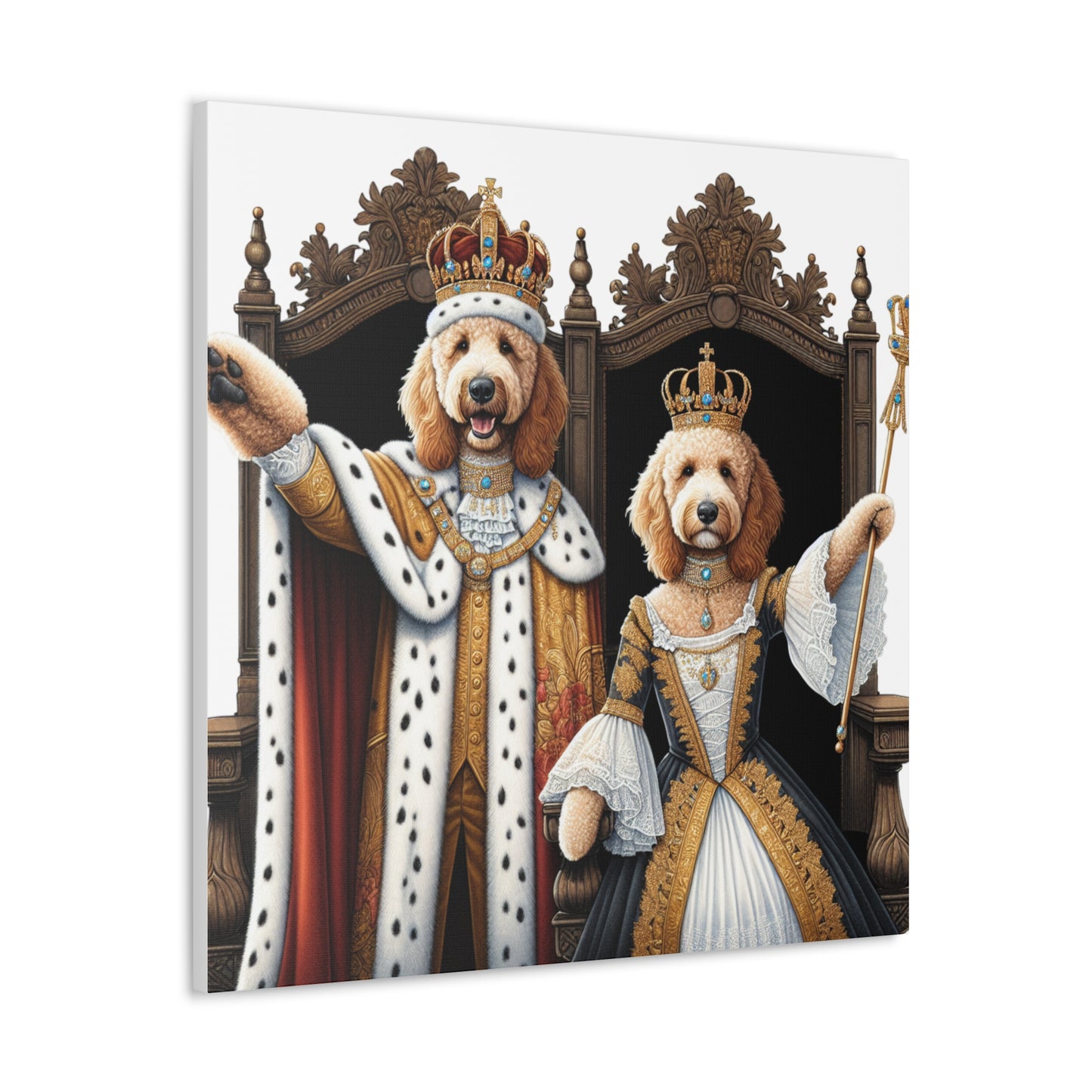 King and Queen Golden Doodles Print