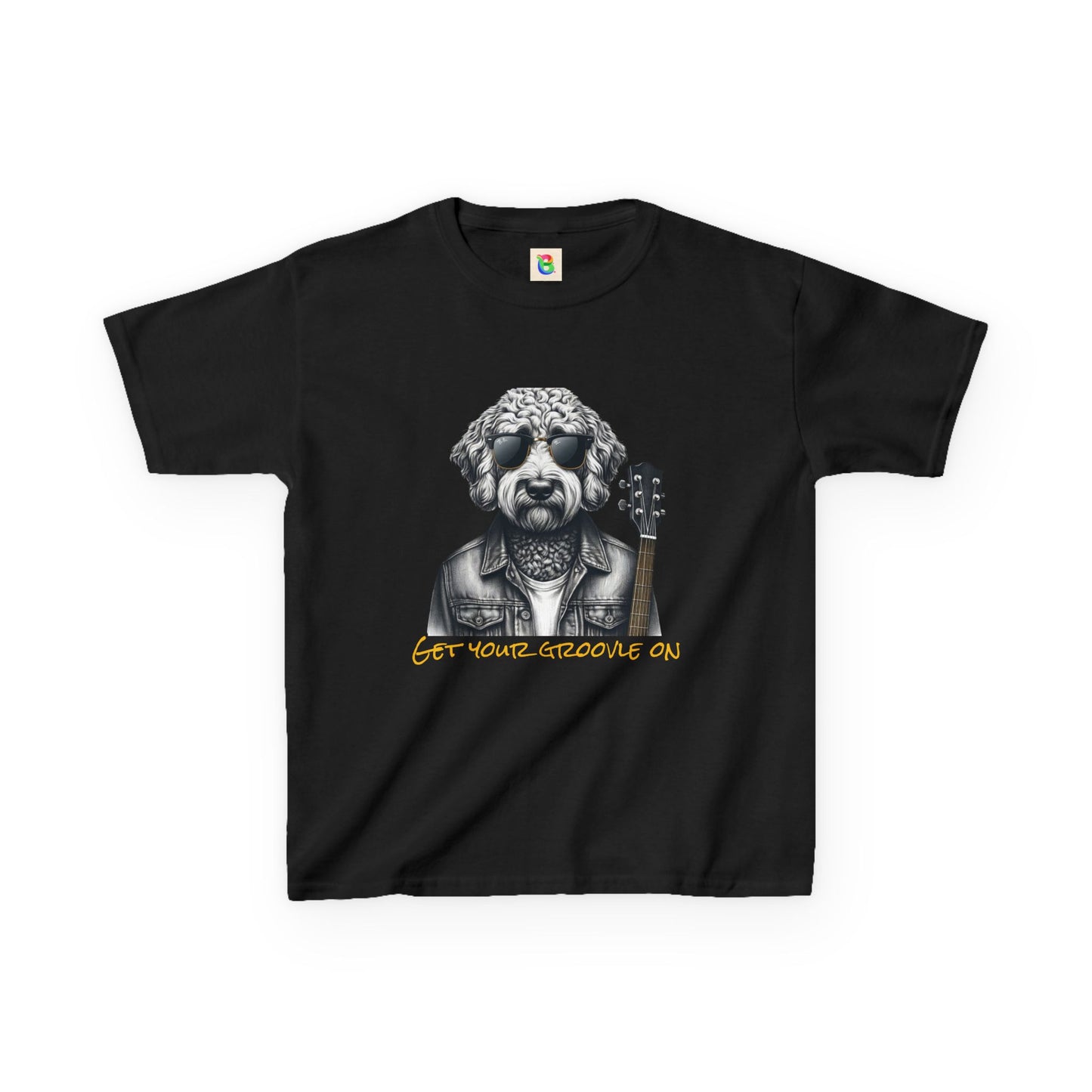 Kids T-Shirt with Groovy Groodle Design - Buffoodle Designs